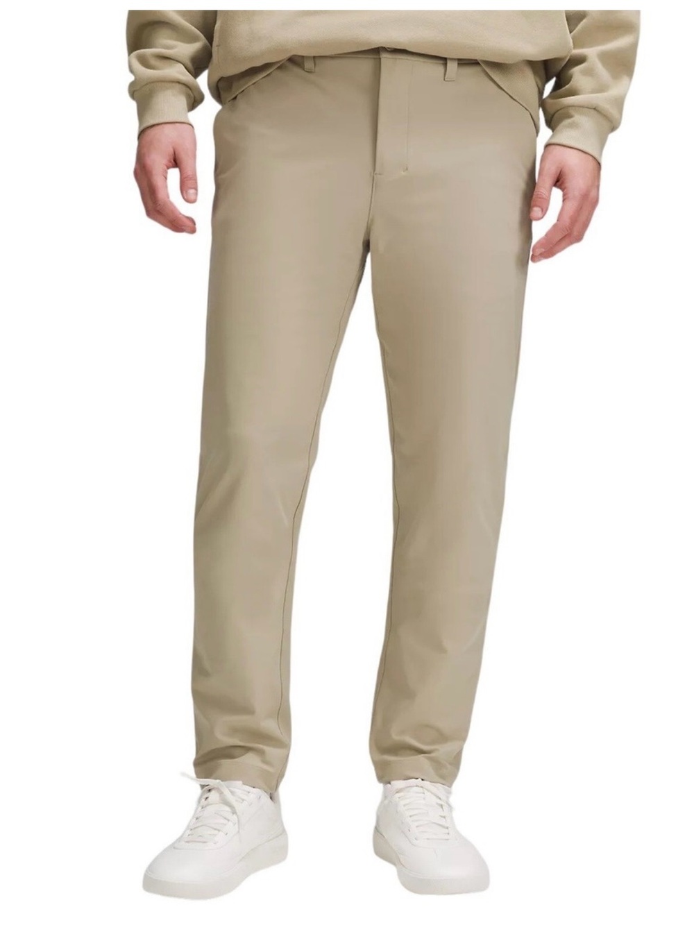 Dennis‎ men’s size 42 flat front zip pants tan color, lightweight fabric